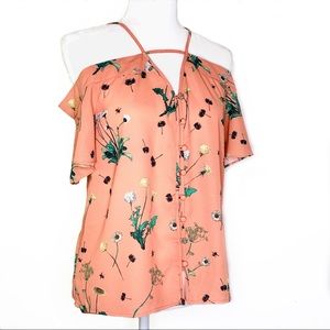 Express Off The Shoulder Floral Print Top